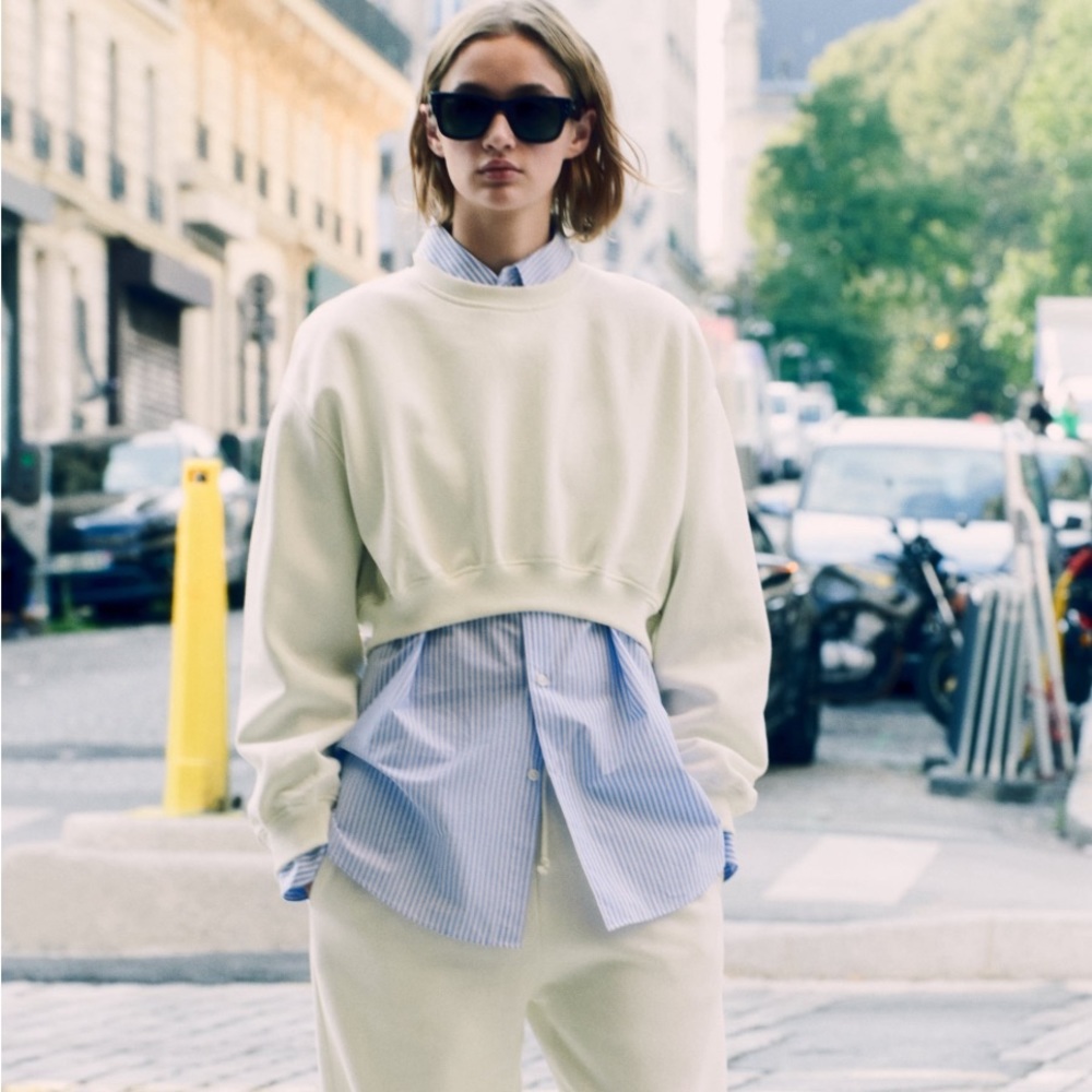 Zara Cropped sweatshirt s